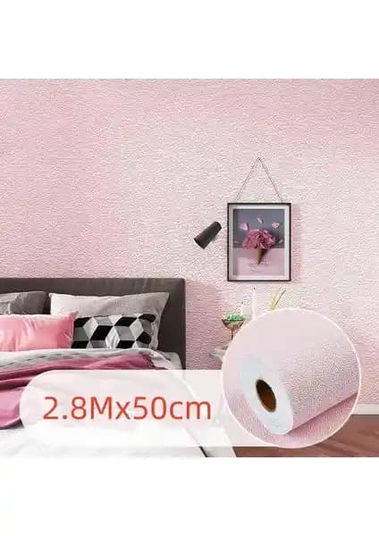 Renkli Duvarlar 50x280cm Kendinden Yapışkanlı Pembe Duvar Paneli ile Modern ve Fonksiyonel İç Mekan Tasarımı