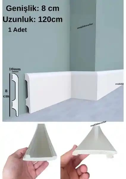 Renkli Duvarlar 8CMX120CM Munut PVC Süpürgelik ile Şık ve Dayanıklı İç Mekan Dekorasyonu