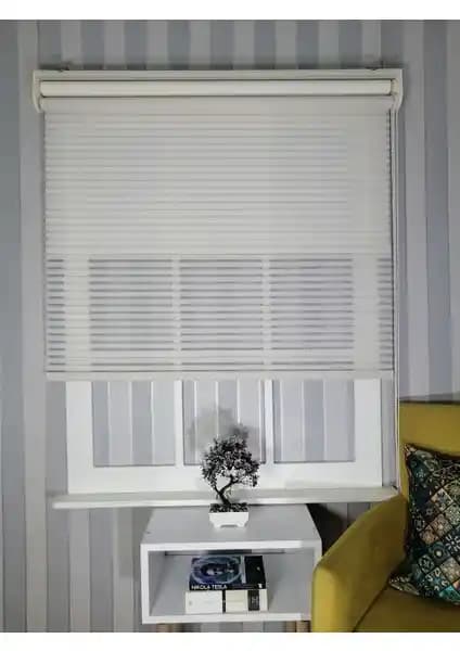 Serin Home Collection Krem Çizgili Çift Mekanizma Stor Tül ve Güneşlik Perde Özellikleri ve Avantajları