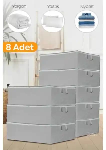 Serstil 8'li Antrasit Hurç Seti ile Eşyalarınızı Düzenli ve Korunaklı Tutun