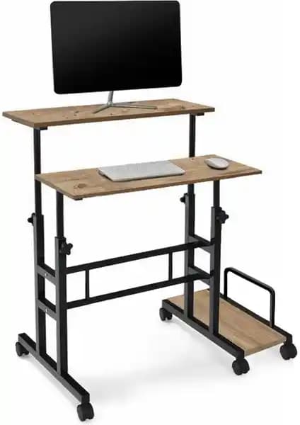 Servetavcı Yükseklik Ayarlı Bilgisayar ve Çalışma Masası Ceviz Tasarımıyla Modern Ofis Çözümü