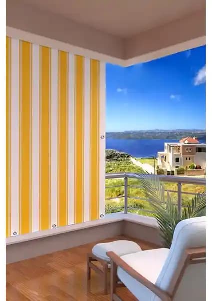Setekshome Kalın Balkon Perdesi Güneş ve Rüzgar Koruması İçin Dayanıklı ve Estetik Çözüm