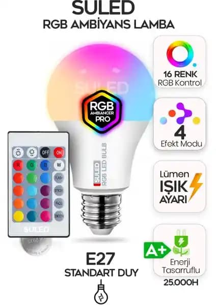 Suled RGB LED Ampül: Çok Renkli Atmosferler Yaratmak İçin Modern ve Enerji Verimli Çözüm