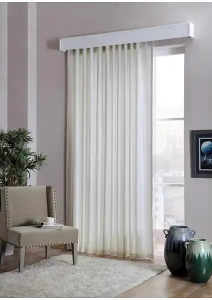 Taç Güneşlik Fon Perde 300x265 cm açık krem renk modern ve dayanıklı tasarım