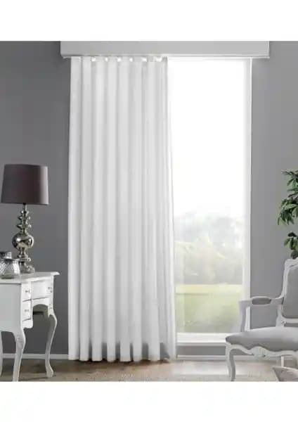 Taç Lüx Atlas Saten Beyaz Güneşlik Perde: Şık ve Fonksiyonel Modern Perde Seçeneği