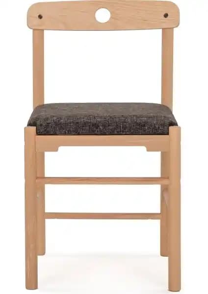 Unboxdeco Alaçatı Kayın Antrasit Sandalye Doğal ve Modern Tasarımıyla Dekorasyonunuza Şıklık Katıyor