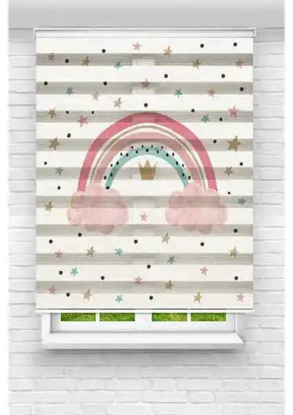 Vanilya Çocuk Odası Renkli Gökkuşağı ve Yıldızlar Baskılı Zebra Perde Özellikleri ve Kullanım Avantajları