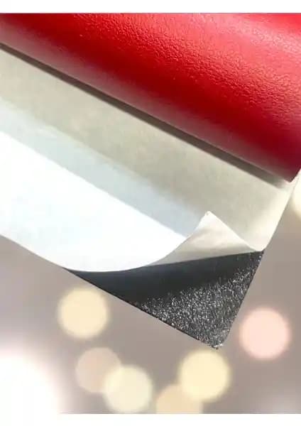 Varan Tekstil Yapışkanlı Kırmızı Suni Deri: Çok Yönlü ve Pratik Kullanım Sunan Kaplama Malzemesi