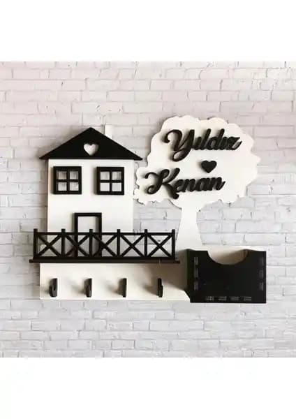 Vera Atölye İsime Özel Anahtarlık Askısı Modern ve Kişiselleştirilebilir Tasarım