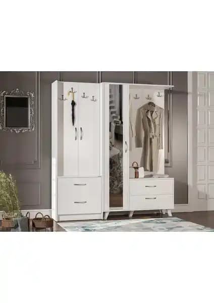 Abre VM-342348 Beyaz Vestiyer ve Ayakkabılık: Fonksiyonel ve Estetik Tasarım