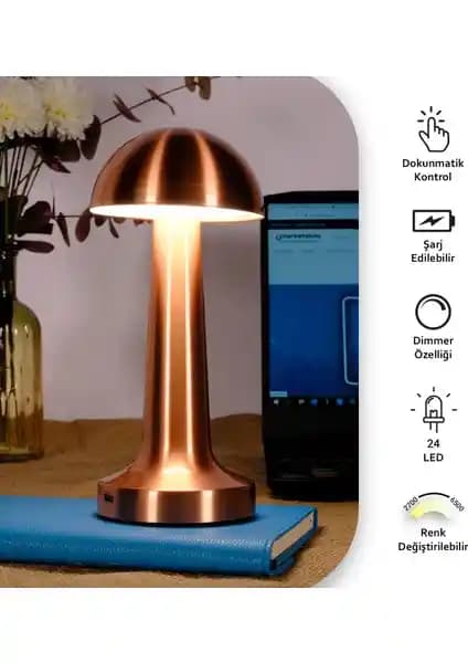 Ack Şarjlı Dokunmatik LED Masa Lambası Modern ve Çok Fonksiyonlu Aydınlatma Çözümü