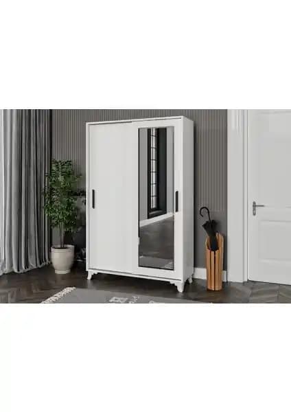 Afilli MDF Liva Aynalı Sürgülü Portmanto: Modern ve İşlevsel Giriş Dolabı Çözümü