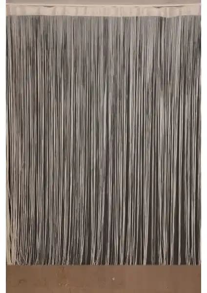 Akça Tekstil Düz İp Model Krem Renk Hazır İp Perde: Şık ve Pratik Dekorasyon Çözümü