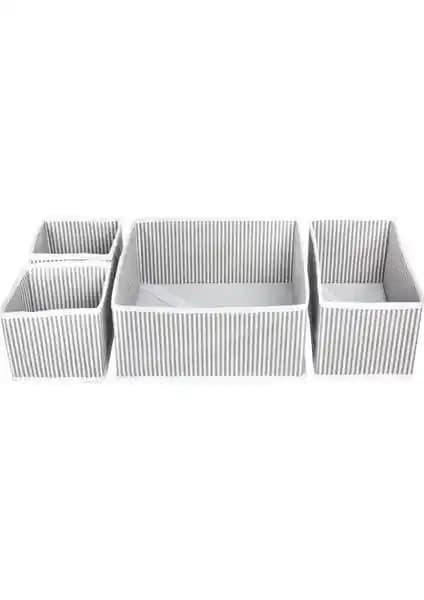 ALAS Çekmece Düzenleyici 4 Lü Katlanabilir Kutu Ev ve Ofis İçin Pratik Çözüm