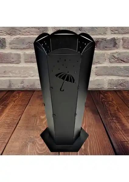 Aless Metal Siyah Şemsiyelik Modern ve Dayanıklı Dekoratif Aksesuar