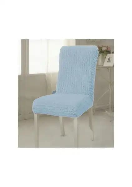 Altın Kelebek Likralı Bürümcük Mavi Sandalye Kılıfı Estetik ve Fonksiyonellik Sunar