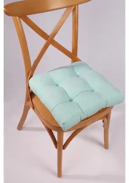 Altınpamuk Lina Su Yeşili Pofidik Sandalye Minderi: Şık ve Konforlu Oturma Aksesuarı