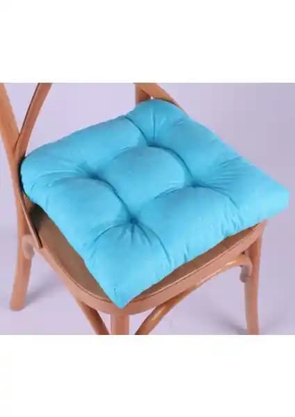 Altınpamuk Lina Turkuaz Pofidik Sandalye Minderi: Şıklık ve Rahatlık Sunan Oturma Aksesuarı