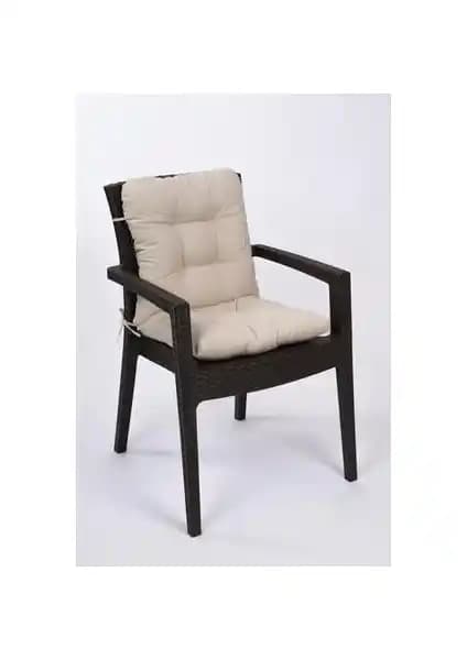 Altınpamuk Neva Bej Pofidik Sandalye Minderi Şıklık ve Konfor Sunar