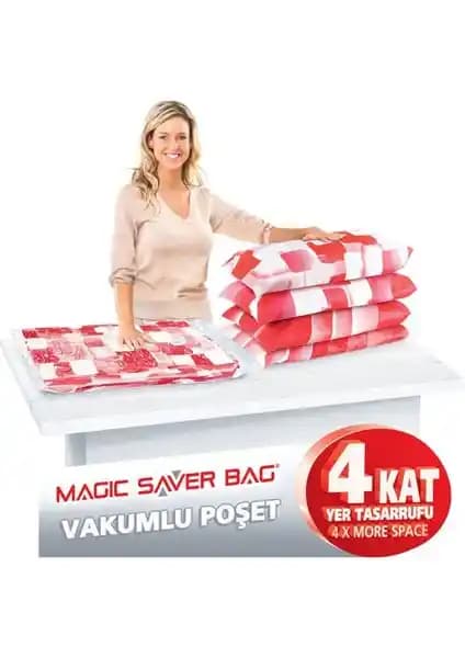 Anka Magic Vakumlu Poşet Hurç 2'li 55x90 cm ile Pratik ve Alan Tasarruflu Depolama Çözümü