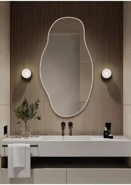 Ant Home ASIMETRIK75X40 Modern Konsol ve Ayna - Şık ve Dayanıklı Dekoratif Tasarım