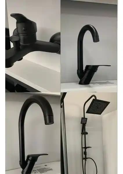 Armour Siyah 4’lü Banyo Seti: Modern Tasarım ve Dayanıklılık Sunar