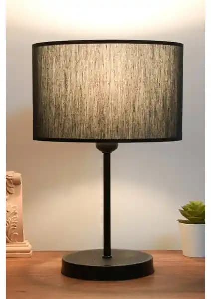 Art&Gift Neva Siyah Metal Ayaklı Modern Abajur ile İç Mekan Dekorasyonunuza Zarif Dokunuş