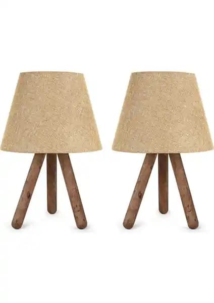 Art&Gift North Home Ahşap Ayaklı Abajur: Şık ve Fonksiyonel Dekorasyon Parçası