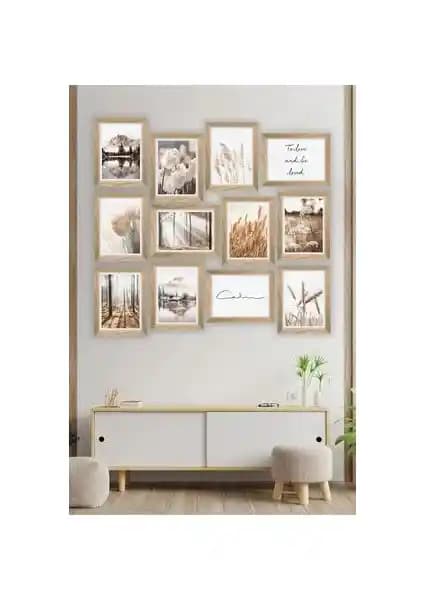 Artavessa 12 Parça MDF Tablo Seti Şık ve Modern Dekorasyon Çözümü
