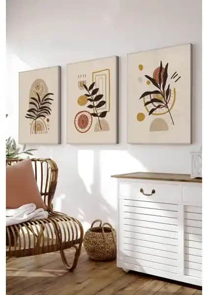 Artavessa Dekoratif 3 Parça Kanvas Tablo Modern ve Şık Duvar Dekorasyonu