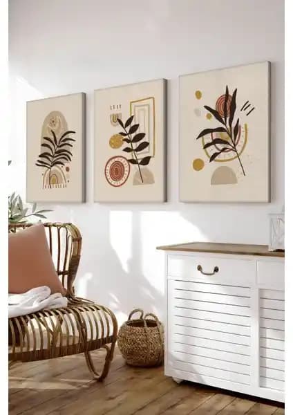 Artavessa Dekoratif 3 Parça Kanvas Tablo Modern ve Şık Duvar Dekorasyonu