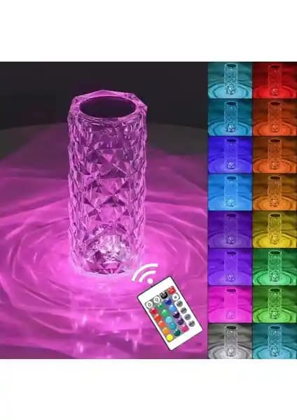 Artıcam Kristal Masa Lambası Modern Tasarım ve Çok Renkli LED Özellikleriyle Dekorasyonunuza Şık Dokunuş