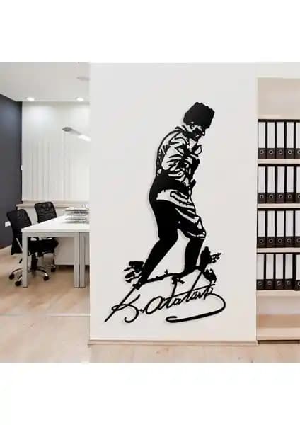 Atatürk Kocatepe İmza Metal Duvar Tablosu Modern ve Dayanıklı Dekorasyon Parçası