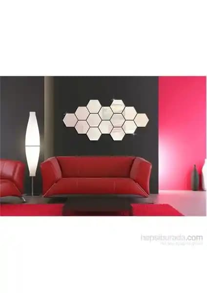 Bal Peteği Desenli Dekoratif Ayna Modern ve Dayanıklı İç Mekan Dekorasyonu İçin