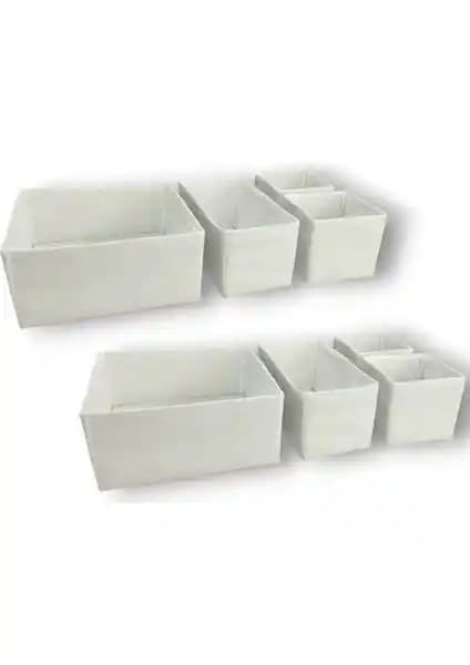 Balkan Room 8'li Beyaz Çekmece İçi Düzenleyici Seti ile Ev ve Ofis Organizasyonunu Sağlayın