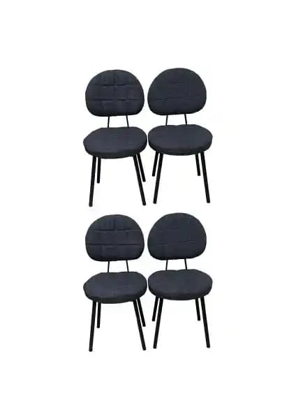 Bambeds Mobilya 4 Adet Poverty Sandalye Modern Tasarım ve Uzun Ömürlü Kullanım İmkanı