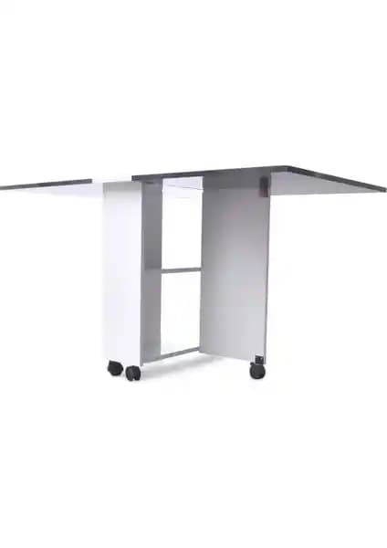 Bayramoğlu Çok Amaçlı Katlanabilir Tekerlekli Mutfak Masası - Modern ve Pratik Tasarım