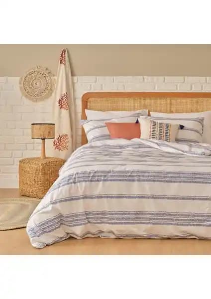 Bella Maison %100 Pamuk Saten Marine King Size Nevresim Seti Sağlıklı ve Şık Uyku Deneyimi