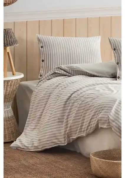 Berolige Easy Boho Kahve Çift Kişilik Nevresim Takımı Modern ve Şık Tasarım