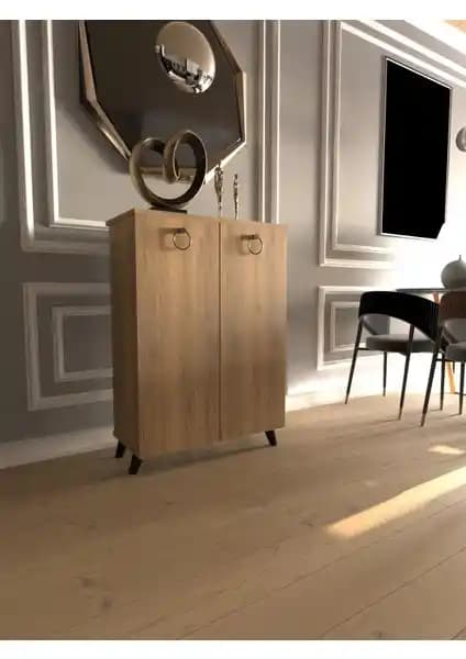 BGR Mobilya İki Kapılı Ayakkabılık Modern ve Şık Tasarımıyla Ev Girişine Estetik Katıyor