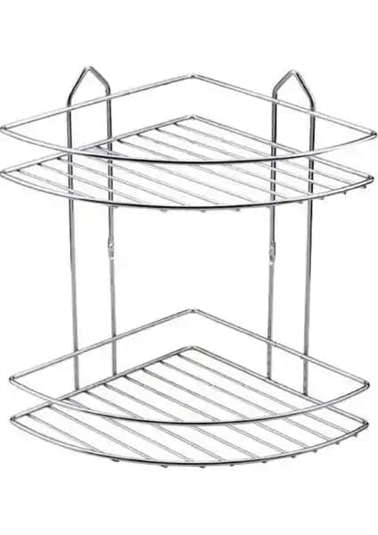 Bianco Perla Ks03 İki Katlı Banyo Köşelik: Modern ve Şık Depolama Çözümü