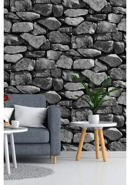 BienHome 5329 Taş Desenli 3D Duvar Kağıdı: Modern ve Şık İç Mekan Dekorasyonu Çözümü