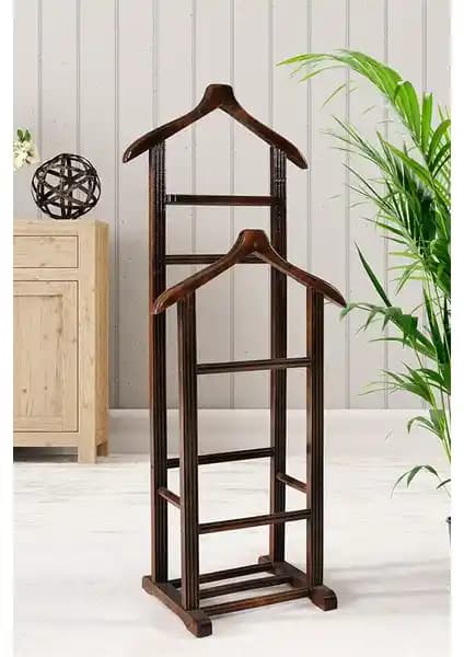 Bievve Çift Tepeli Koyu Ceviz Dilsiz Uşak Mobilyası Geleneksel ve Modern Tasarımın Buluşması