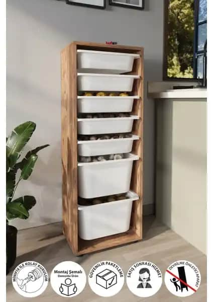 Bofigo 7 Sepetli Çok Amaçlı Dolap: Modern ve Fonksiyonel Depolama Çözümünüz