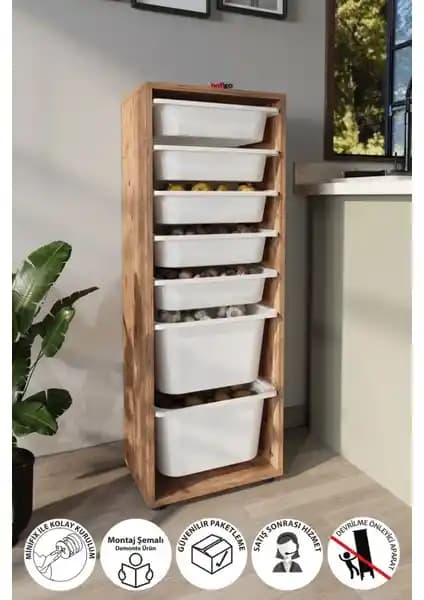 Bofigo 7 Sepetli Çok Amaçlı Dolap: Modern ve Fonksiyonel Depolama Çözümünüz