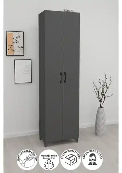 Bofigo 8 Raflı 2 Kapaklı Ayakkabılık Modern ve Dayanıklı Depolama Çözümü