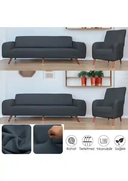 Btf Home Streç Lastikli 3+1 ve 1+1 Koltuk Örtüsü Takımı ile Evinizi Yenileyin