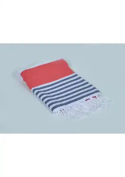 Buldan Store Marin Peştemal Kırmızı - Çok Amaçlı Hafif Pamuk Peştemal 90x180 cm