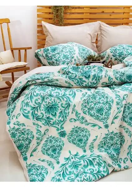 Caqqa Damask Çarşafı Lastikli Çift Kişilik Nevresim Takımı Yatak Odası Şıklığı ve Konforu