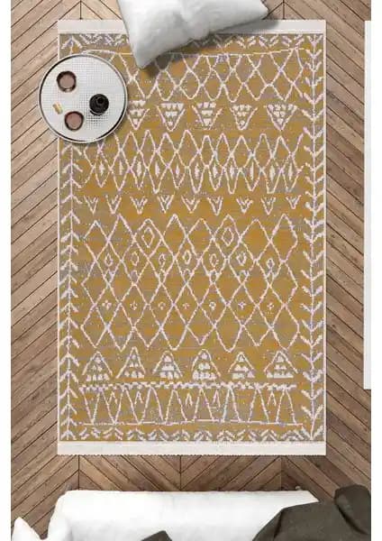 Caretta Home Mistik Desenli Çift Taraflı Dokuma Kilim Modern ve Dayanıklı Tasarım